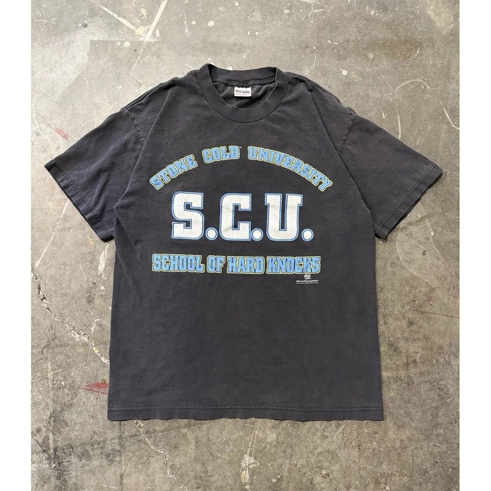 Vintage 1998 WWF Stone Cold University SCU 3:16 T-Shirt Size Large